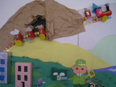 幼儿园环境布置墙面:小火车_中国幼儿教师网