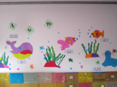 幼儿园小班主题墙布置：海洋动物