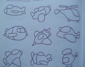 幼儿简笔画：直升机和飞机
