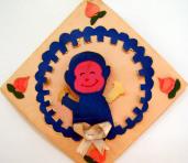幼儿园手工制作：猴子装饰画