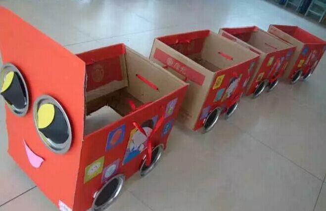 幼儿园户外玩教具制作:小火车_中国幼儿教师网