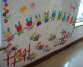 幼儿园楼道布置：幼儿作品展