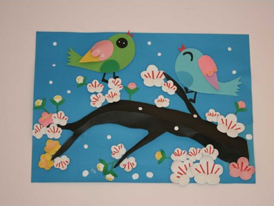幼儿手工作品展示:快乐的鸟儿_中国幼儿教师网