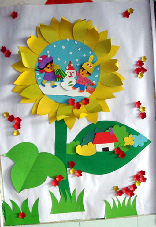 幼儿园主题墙面:太阳花_中国幼儿教师网