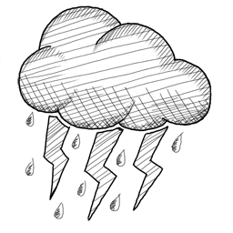 天气图标：雷阵雨
