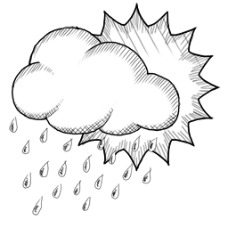 天气图标：阵雨