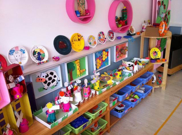 幼儿园区角布置:美工区11; 幼儿园环境布置墙面:美工区_幼儿教师