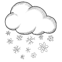 天气图标：小雪