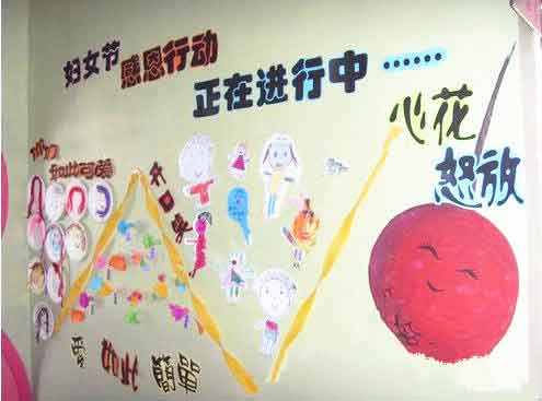 幼儿园三八妇女节环境布置:感恩行动